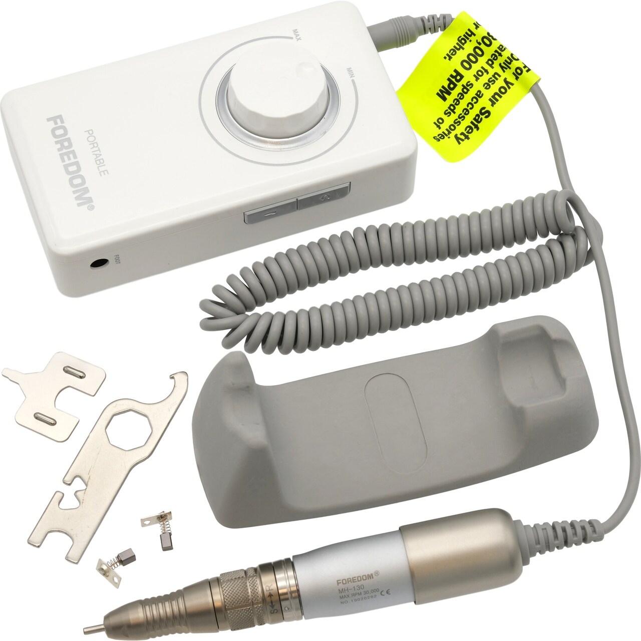 FOREDOM PORTABLE MICROMOTOR KIT K.1030, RECHARGEABLE, BRUSH-TYPE